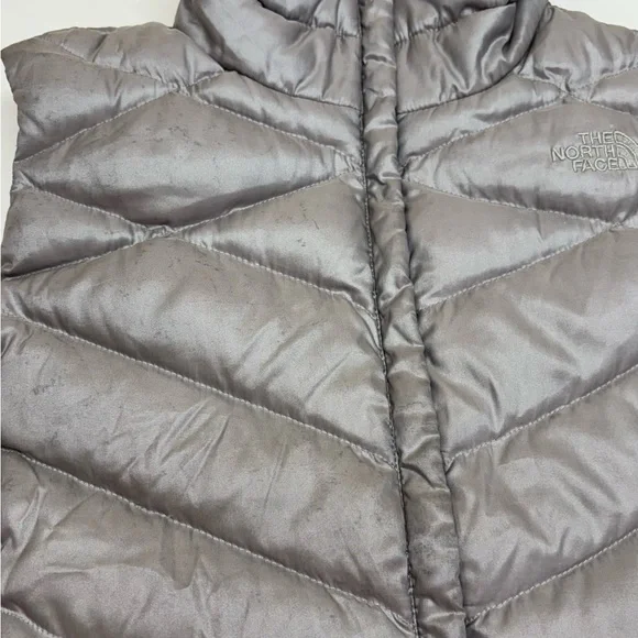 The North Face 550 Fill Down Puffer Vest Women's M Gray Metallic READ - Picture 14 of 14